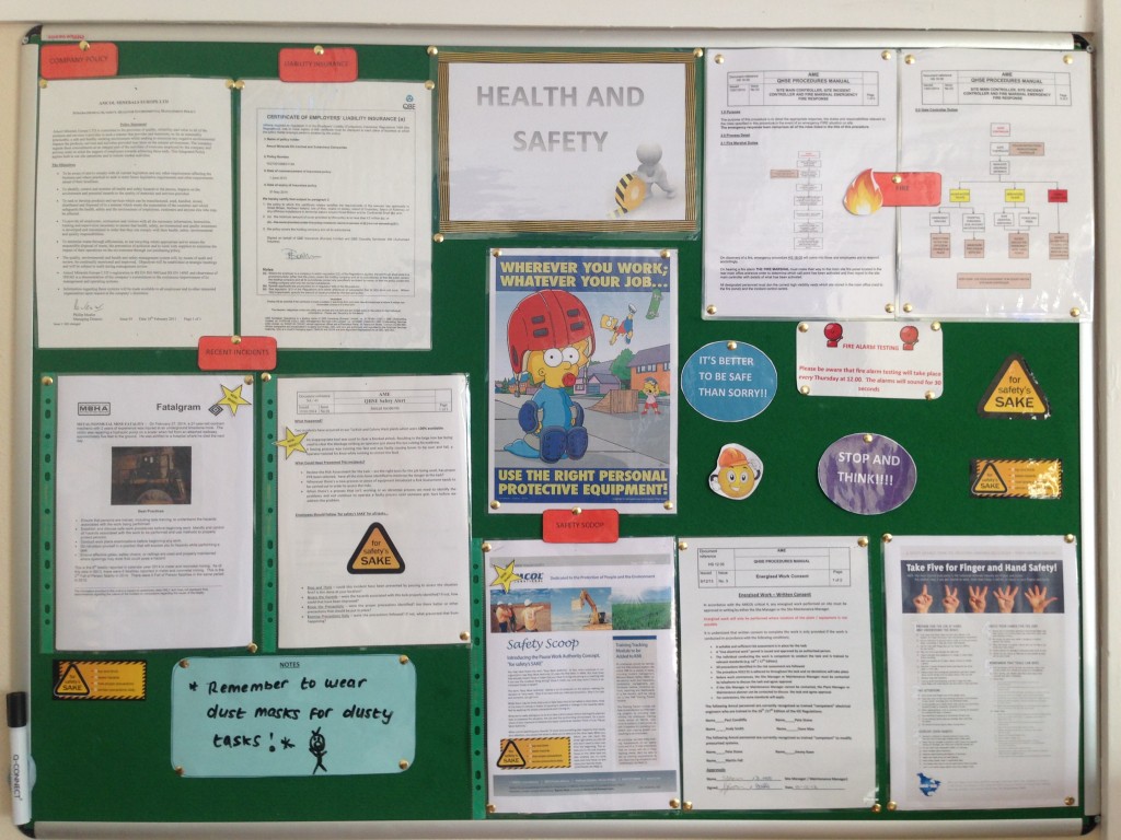 health and safety noticeboard - Step